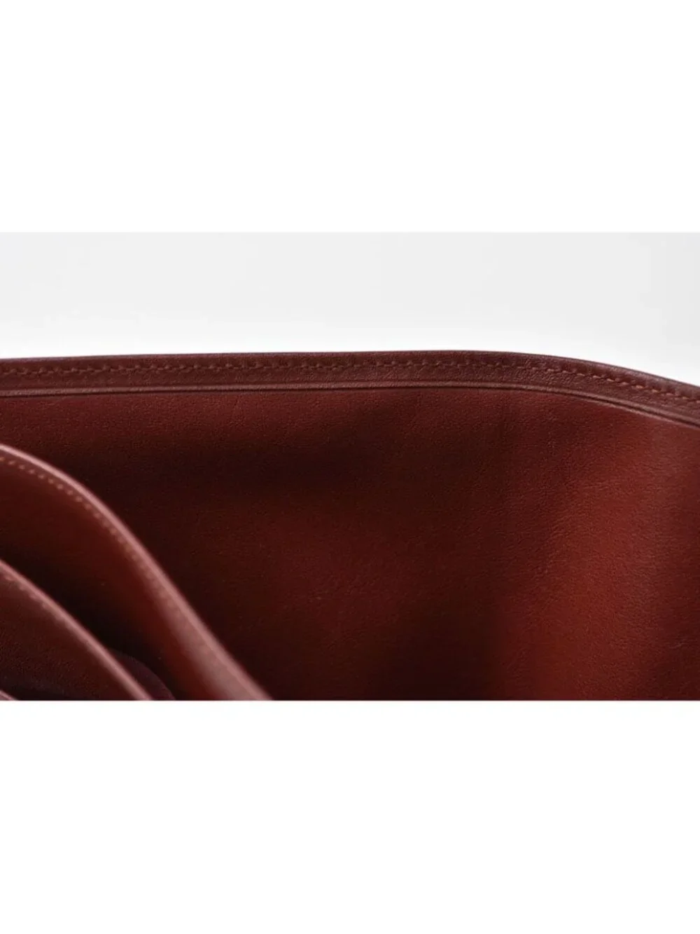 Cartier Fold Wallet Bifold Vintage Billfold Must de Cartier Bordeaux